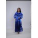 Embroidered dress "Glossy Blue"